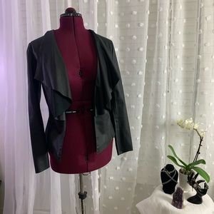 Faux Leather Blazer